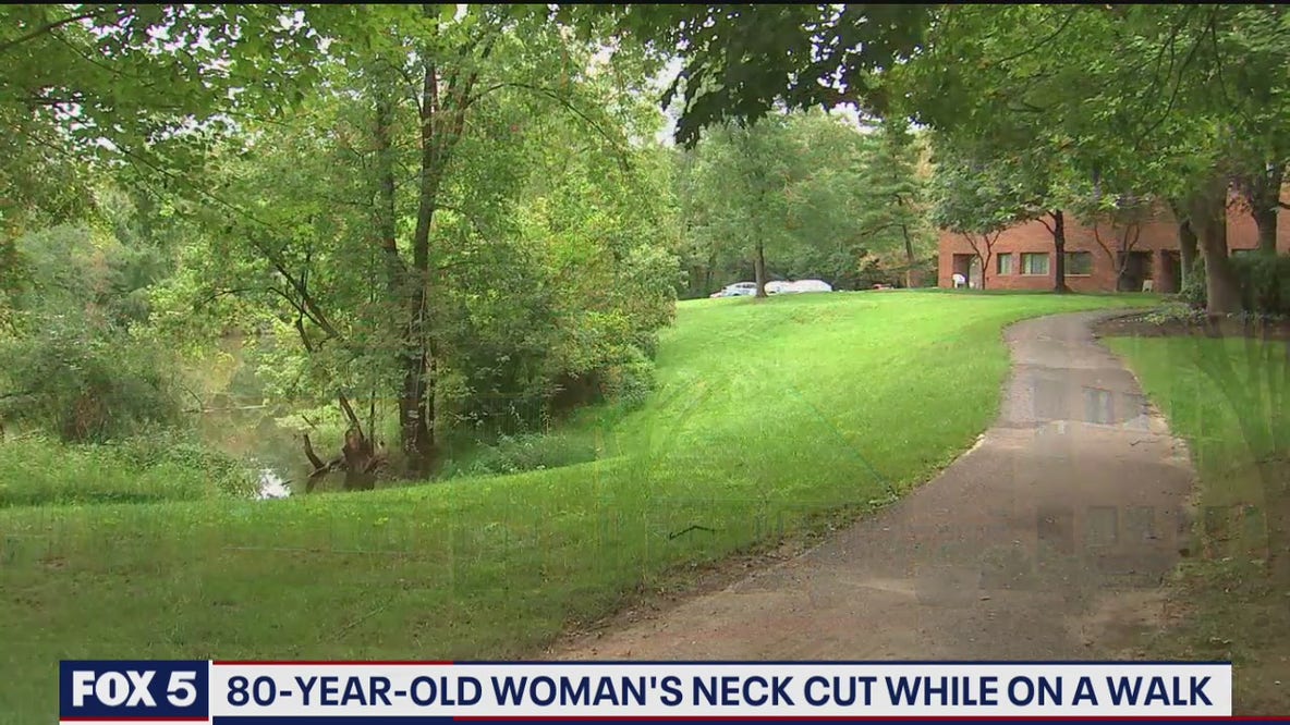 80-year-old woman's neck cut while on walk